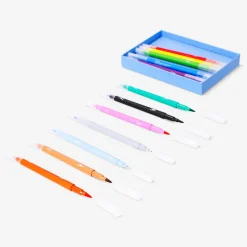 Penne doppia punta fineliner e pennello - 12 pz