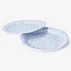 Piatti di carta blu a coriandoli - 8 pz