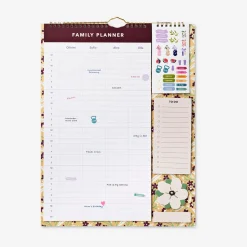 Planner familiare con adesivi e memo