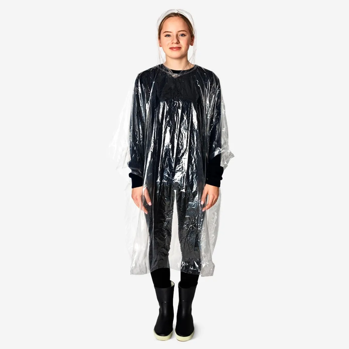 Poncho antipioggia trasparente per adulti