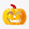 Portacandela LED a forma di zucca - 14 cm