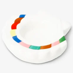 Portacandelina conchiglia - base bianca 10 cm