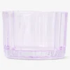 Portacandelina in vetro viola