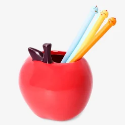 Portamatite in ceramica a forma di mela rossa