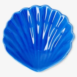 Portasapone conchiglia in ceramica blu