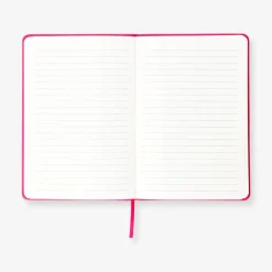 Quaderno A5 rosa con pompon