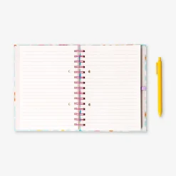 Quaderno floreale con segnapagina e penna