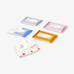 Salviette umidificate rinfrescanti per viso e mani - 5 pz