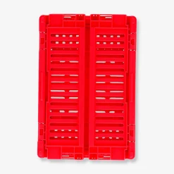 Scatola portaoggetti pieghevole rossa con coperchio - 20x30 cm