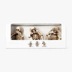 Scimmie scheletro decorative - 3 pz