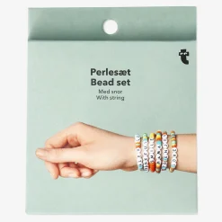 Set di perline con cordoncino - Colori e lettere tropicali