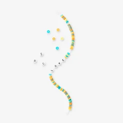 Set di perline con cordoncino - Colori e lettere tropicali