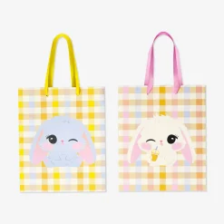 Set di sacchetti regalo di Pasqua con coniglietti - 2 pz
