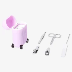 Set manicure e pedicure lilla in valigetta - 6 pz