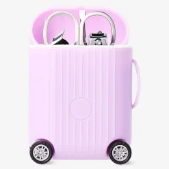 Set manicure e pedicure lilla in valigetta - 6 pz