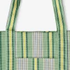 Shopper in rete verde a righe
