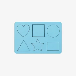 Stencil da disegno in legno con forme assortite - 6 pz