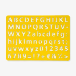 Stencil da disegno in legno con lettere e numeri