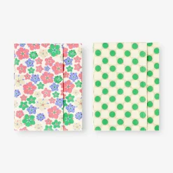 Strofinacci con pois e fiori - 2 pz