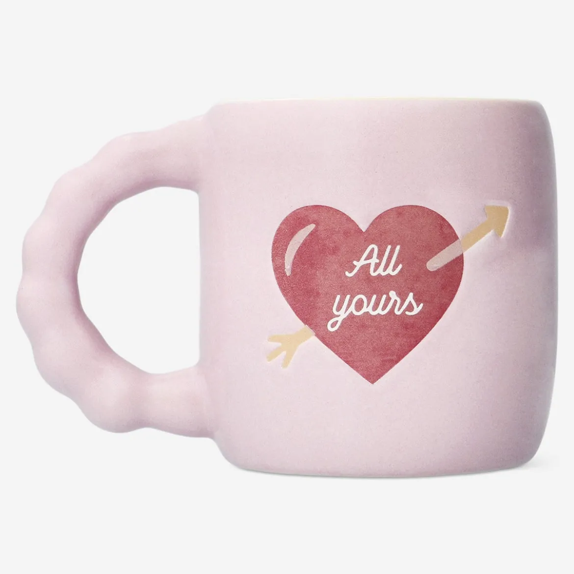 Tazza con cuore in rilievo - 350 ml