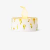 Tealight a LED con stampa floreale - 4 pz