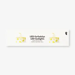 Tealight a LED con stampa limoni - 4 pz