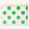 Teglia quadrata con pois verdi - 12x12 cm
