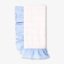 Tovaglia a quadretti piccoli con bordo arricciato - 140x220 cm