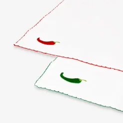 Tovagliette con peperoncini ricamati - 2 pz