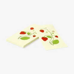 Tovaglioli cocktail con stampa di fragole - 16 pz