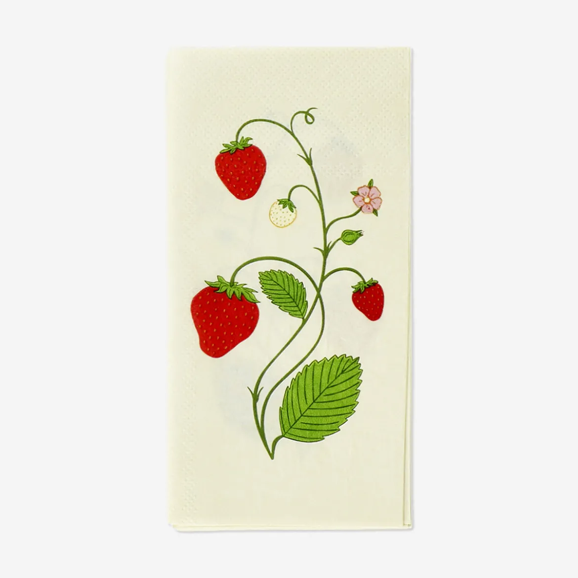 Tovaglioli cocktail con stampa di fragole - 16 pz