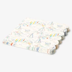 Tovaglioli con bordo smerlato e stampa summerhouse - 16 pz