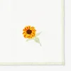 Tovaglioli di stoffa con girasoli ricamati - 2 pezzi