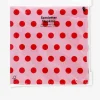 Tovaglioli rosa con pois rossi - 16 pz