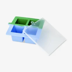 Vaschetta per cubetti di ghiaccio blu e verde