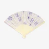 Ventaglio pieghevole in bambù - Design astratto viola